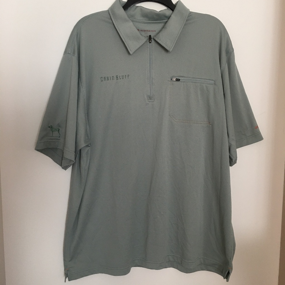 Men’s Redington Short Sleeve Zip Polo Cabin Bluff